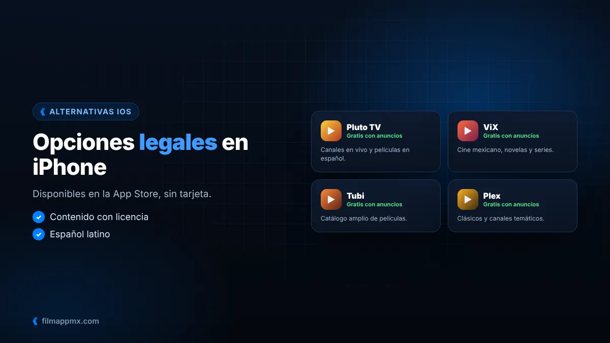Alternativas legales a Film App para iPhone